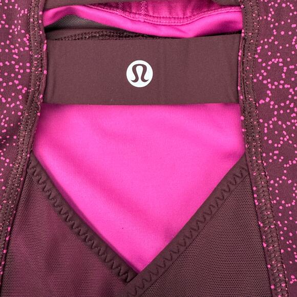 LULULEMON Ready Set Sweat Tank Size 4 Star Pixel Raspberry Bordeaux Drama - Picture 6 of 8